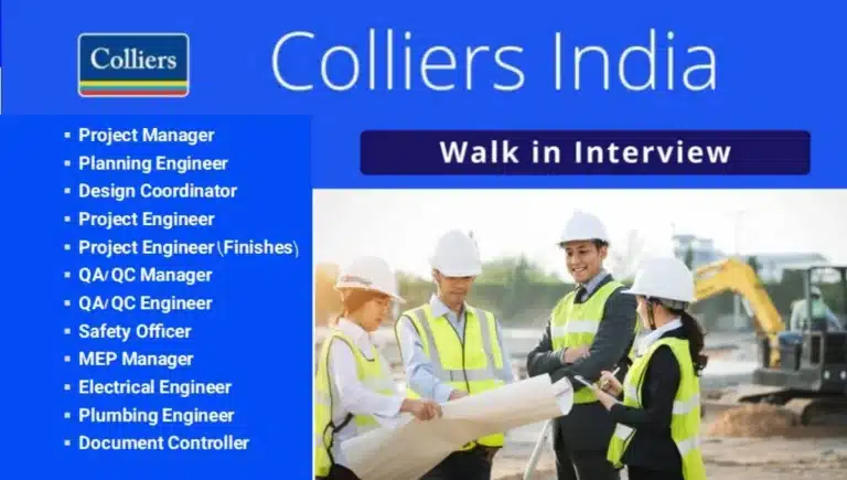 Colliers India Walk-In Interview 2025 | For Civil, Mechanical And Electrical Engineer