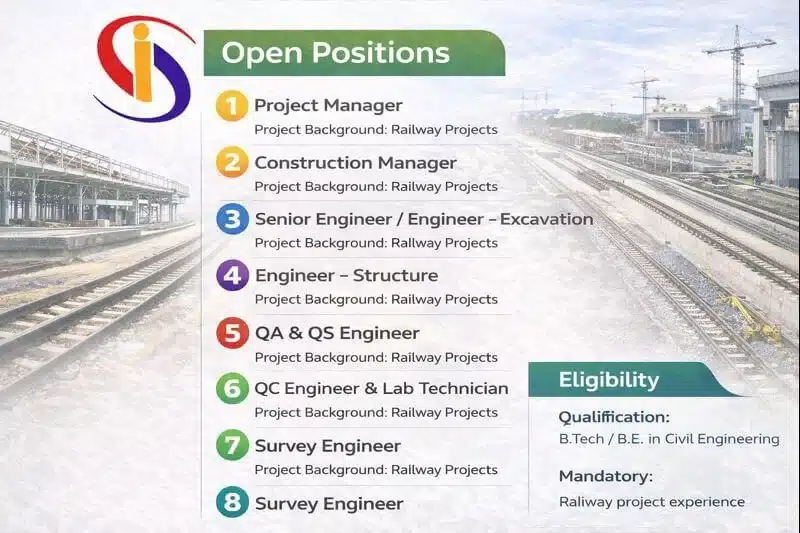 Segmental Infrastructure Development Ltd Vacancy 2026 | For Railway Construction Project – Anand, Gujarat
