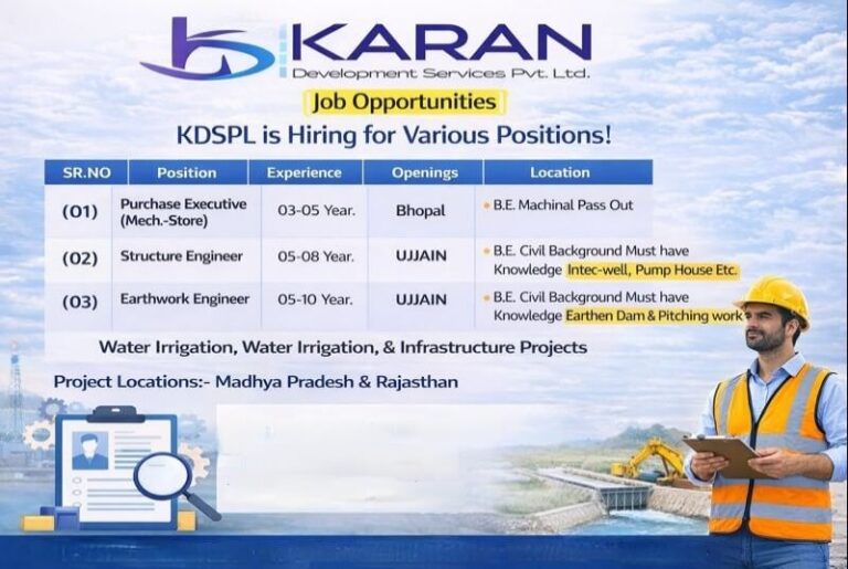 KARAN Development Services Pvt Ltd Walk In Interview 2026 | For Madhya Pradesh and Rajasthan