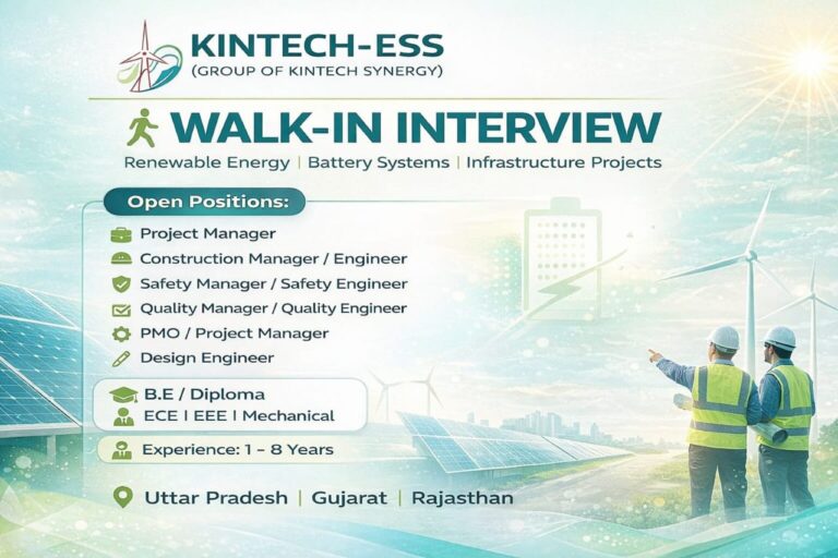 KINTECH-ESS Walk-In Interview 2026 | Dates: 26th & 27th December 2025