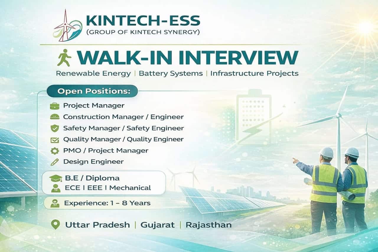 KINTECH-ESS Walk-In Interview 2026 | Dates: 26th & 27th December 2025 1 KINTECH-ESS Walk-In Interview 2026 | Dates: 26th & 27th December 2025