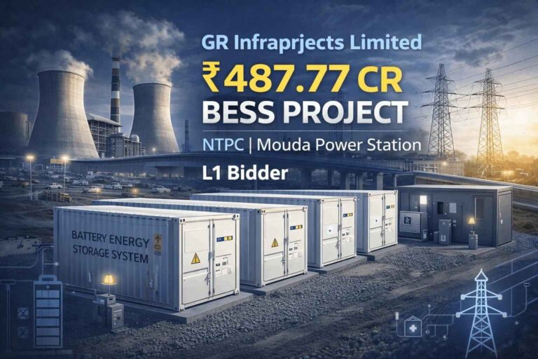 GR Infraprojects Wins ₹487.77 Crore NTPC Battery Energy Storage EPC Project