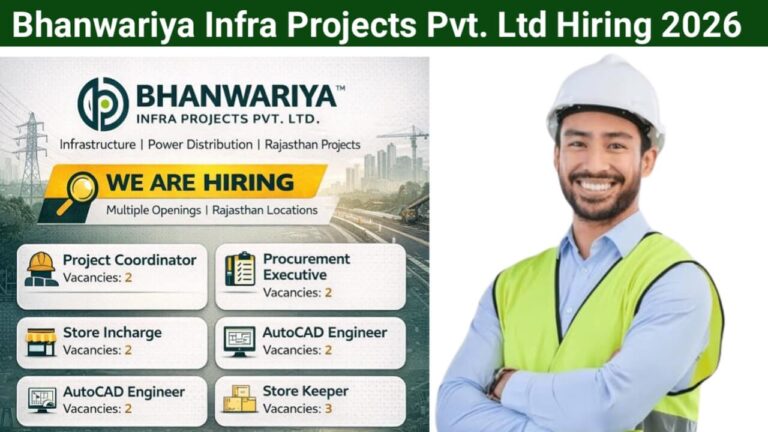 Bhanwariya Infra Projects Pvt. Ltd Hiring 2026 | Construction Jobs In Rajasthan