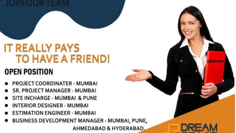 Dreamspace India Recruitment 2026 | Job Location: Mumbai, Pune, Ahmedabad & Hyderabad