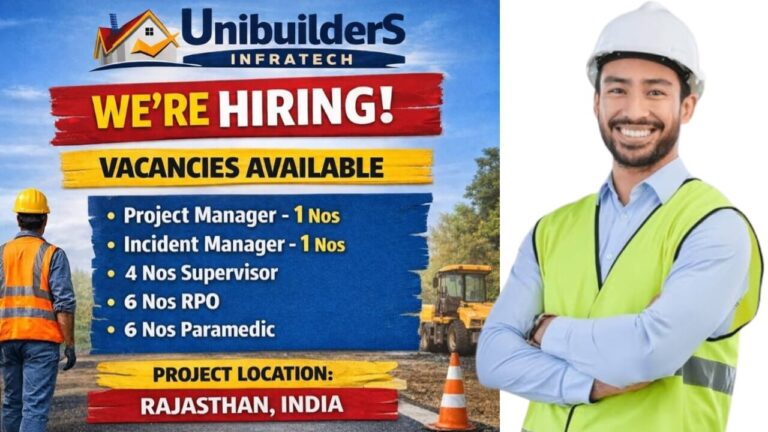 Unibuilders Infratech Vacancy 2026 | Construction Jobs In Rajasthan