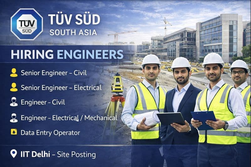 TÜV SÜD South Asia Pvt. Ltd – Hiring for Prestigious Project at Indian Institute of Technology Delhi