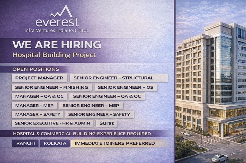 Everest Infra Ventures India (P) Ltd Hiring 2026 | Location: Ranchi / Kolkata | Construction Placement