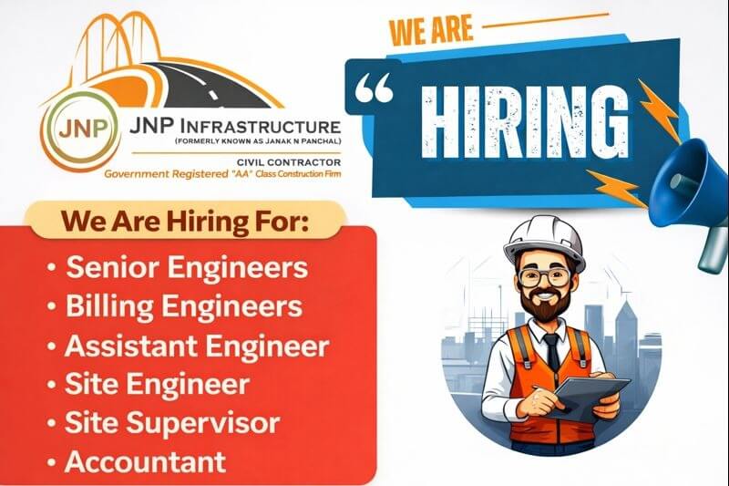 JNP Infrastructure Hiring January 2026 | Government Infrastructure Projects Gujarat
