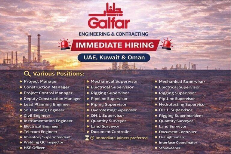 Galfar Engineering & Contracting WLL Emirates Walk-In Drive 2026 | For Oil & Gas and Pipeline Projects in Abu Dhabi