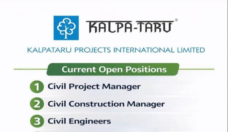 Kalpataru Projects International Ltd Hiring 2026 | For domestic civil projects in India