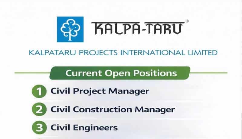 Kalpataru Projects International Ltd Hiring 2026 | For domestic civil projects in India