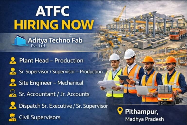 ATFC Aditya Techno Fab Private Limited Vacancy 2026 | For Engineer, Supervisor, Accountant Department
