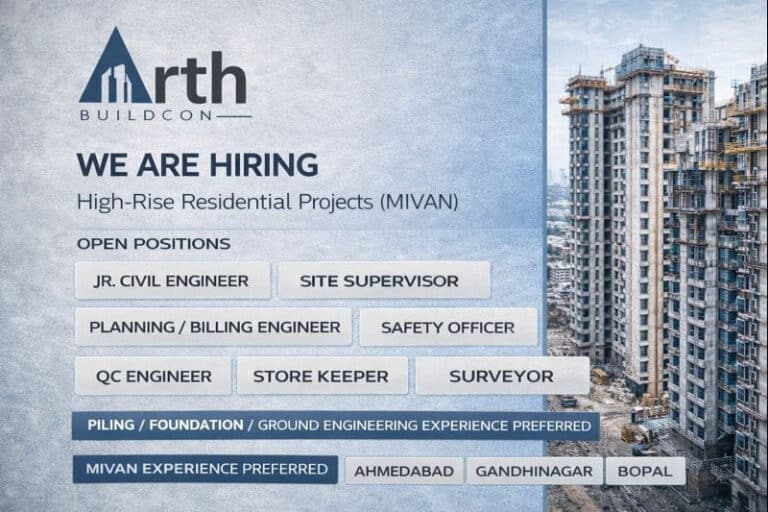 Earth Buildcon Vacancy 2026 | For High-Rise Building Projects | Construction Placement