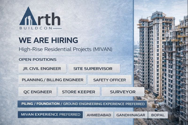 Earth Buildcon Vacancy 2026 | For High-Rise Building Projects | Construction Placement