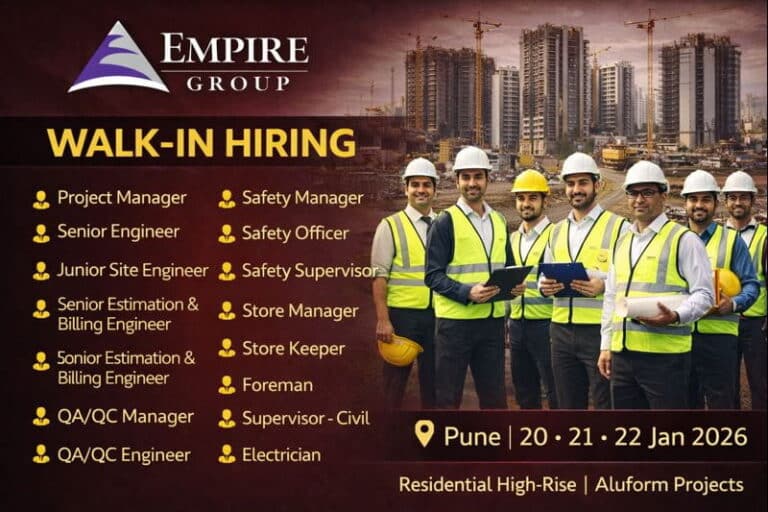 Empire Group Mega Walk-In Interview 2026 | For Residential High-Rise & Aluform Construction