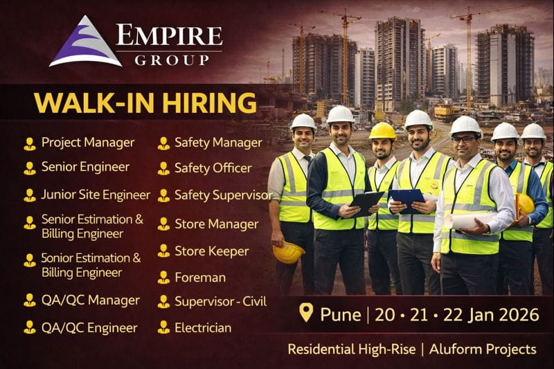 Empire Group Mega Walk-In Interview 2026 | For Residential High-Rise & Aluform Construction