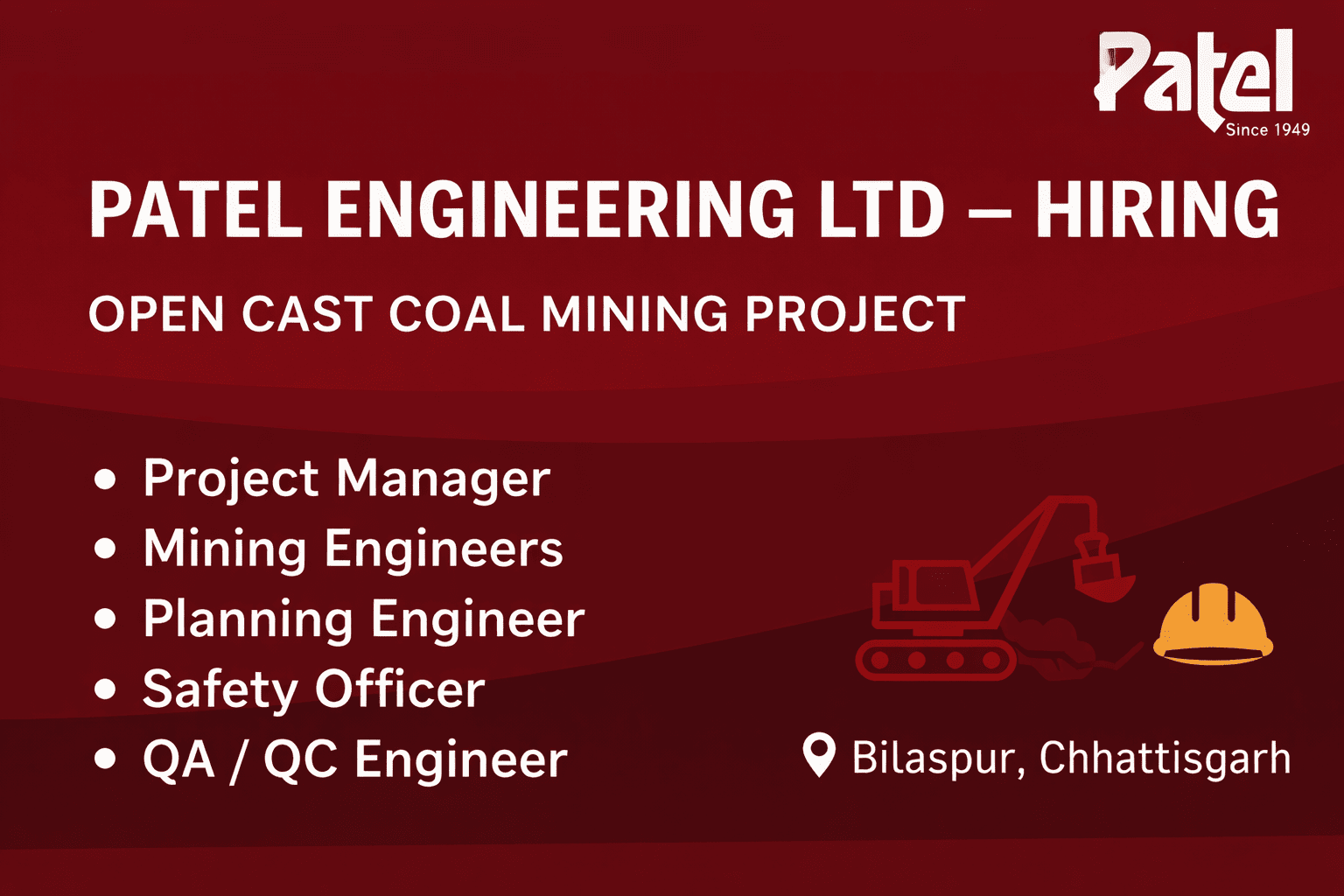 Patel Engineering Ltd Recruitment 2026 | Bagged a New Open Cast Coal Mining Project