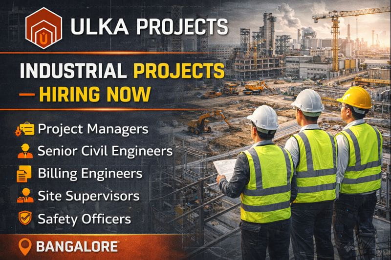 BST Infratech Ltd (BSTL) Recruitment 2026 | EHV Transmission Lines, Substations & OHE projects up to 400 kV | Construction Placement 2 Ulka Projects Hiring 2026 | For Industrial construction projects