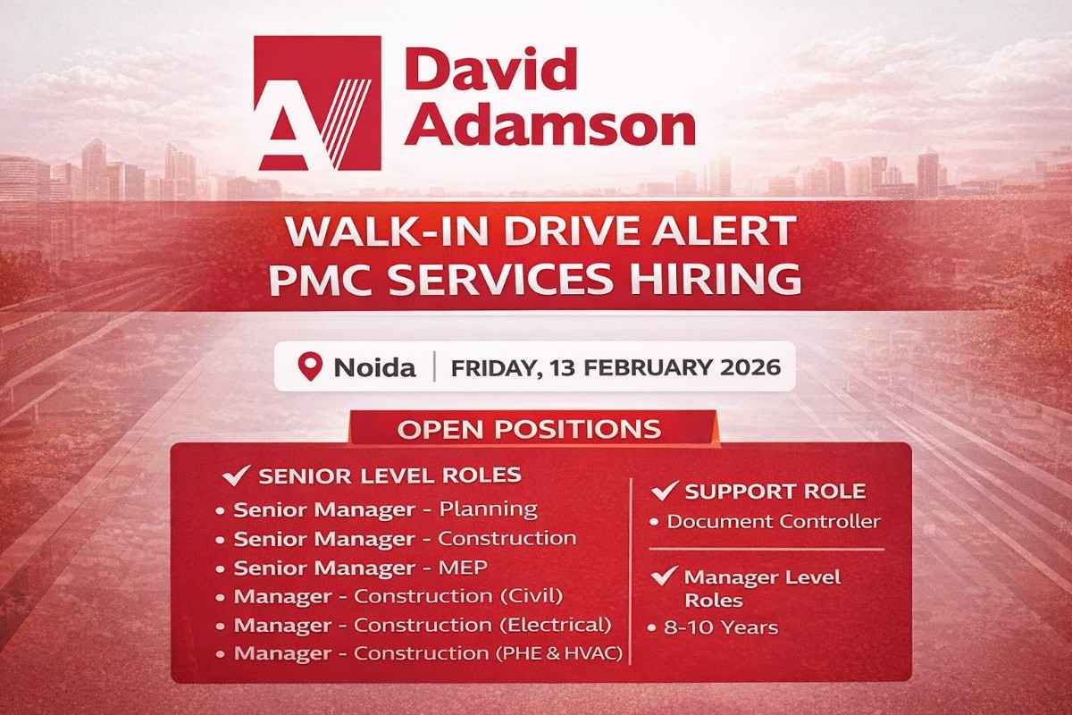 David Adamson India Pvt Ltd Walk-In Interview 2026 | Construction Placement
