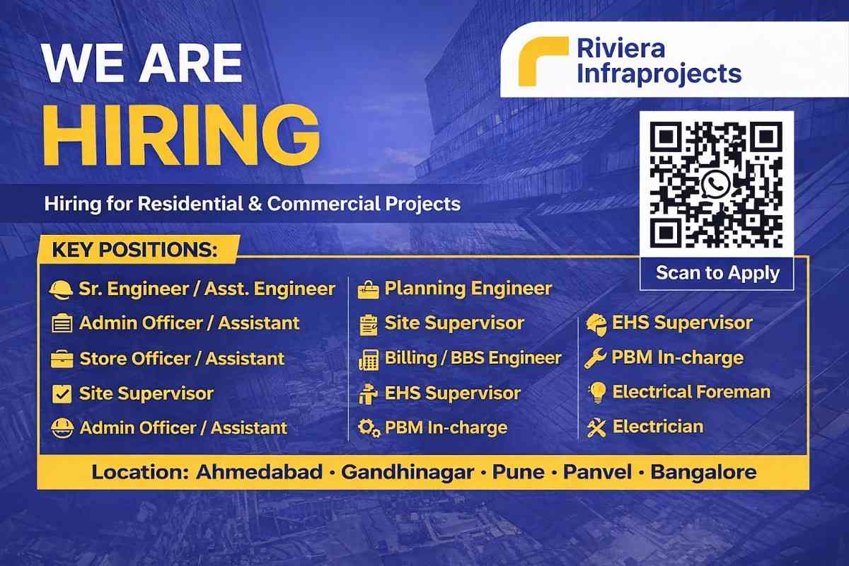 Riviera Infraprojects Hiring 2026 | For High-Rise Residential and Commercial Buildings