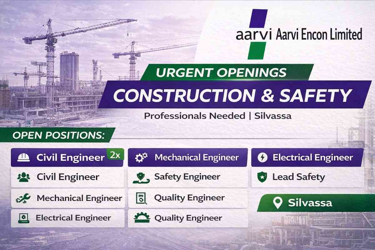 Aarvi Encon Limited Hiring 2026 | For Construction & Safety Professionals