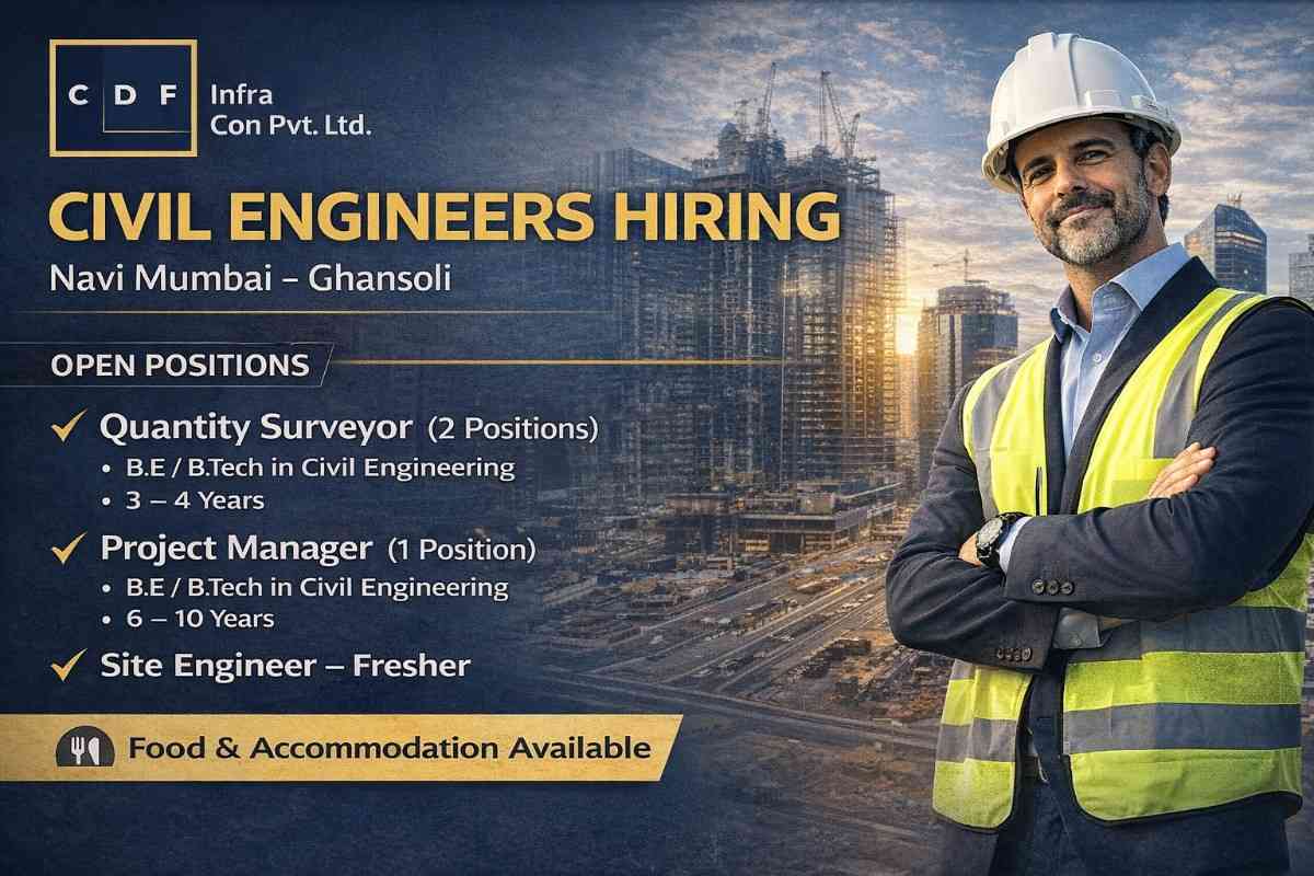 CDF Infra Con Private Limited Vacancy 2026 | Freshers Site Engineer Jobs