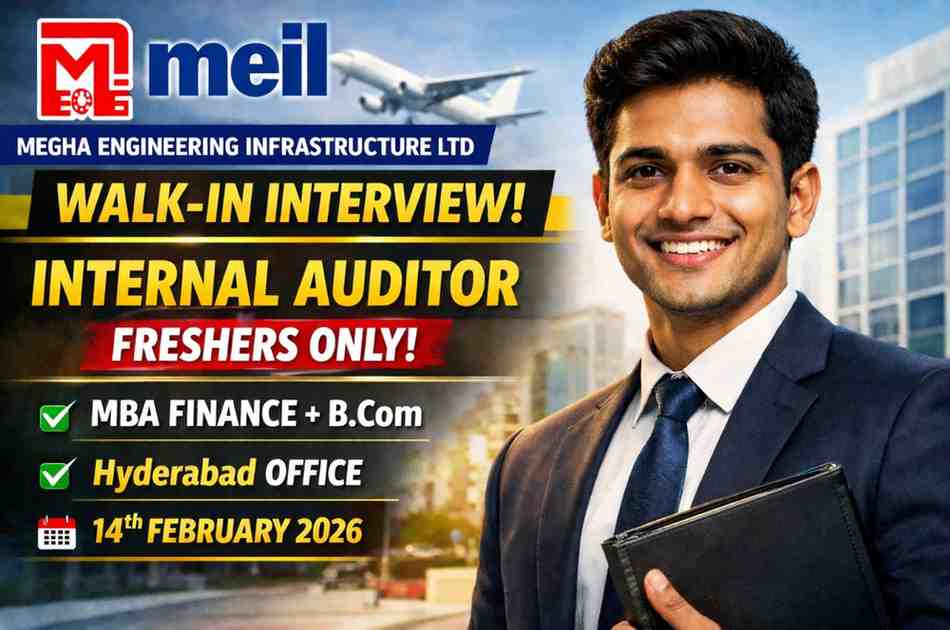 Megha Engineering Infrastructure Ltd (MEIL) Walk-In Drive 2026 | For PGT (Freshers) | Construction Placement