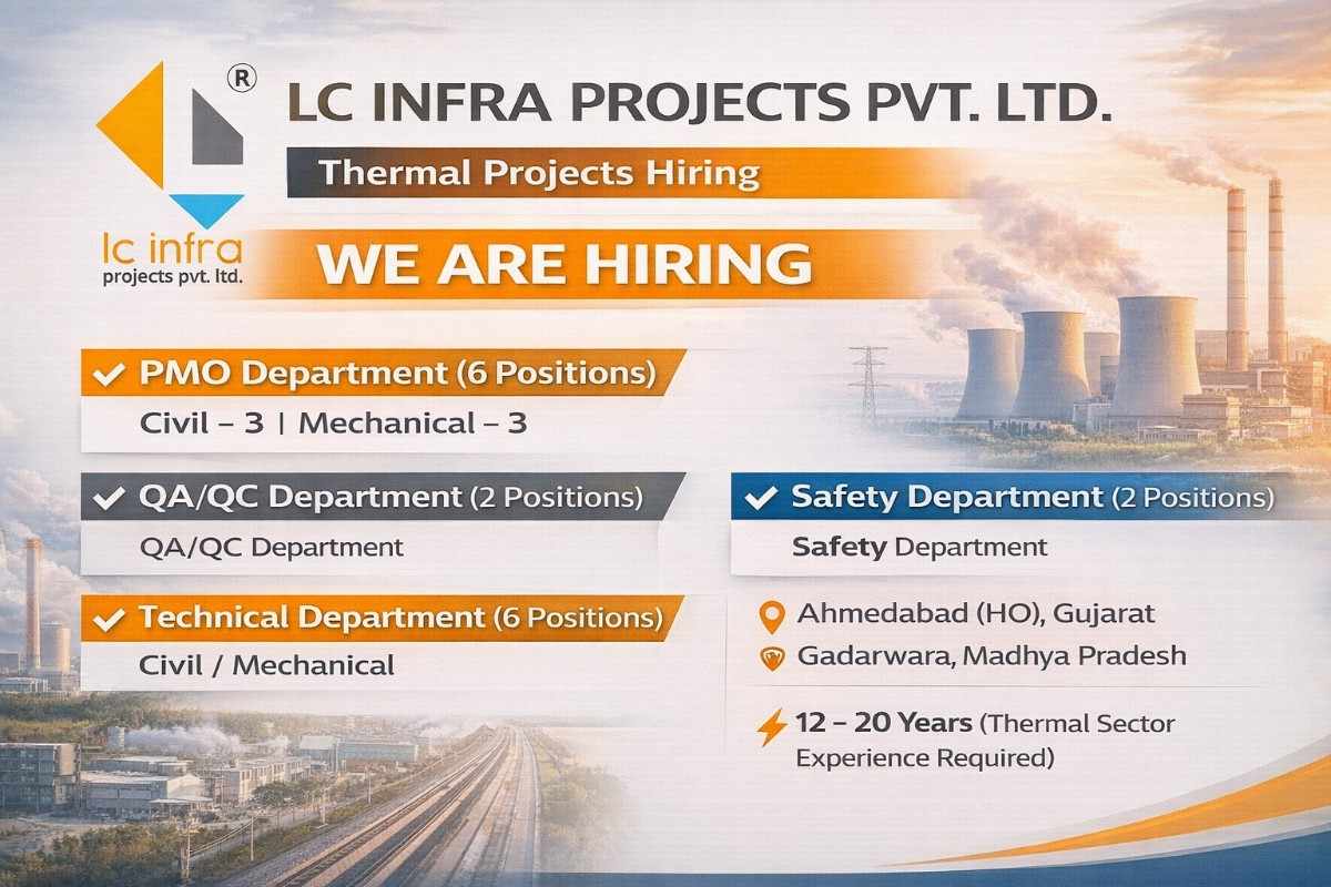 LC Infra Projects Pvt Ltd Recruitment 2026 | For Diploma, Be and B.tech In Civil and Mechanical