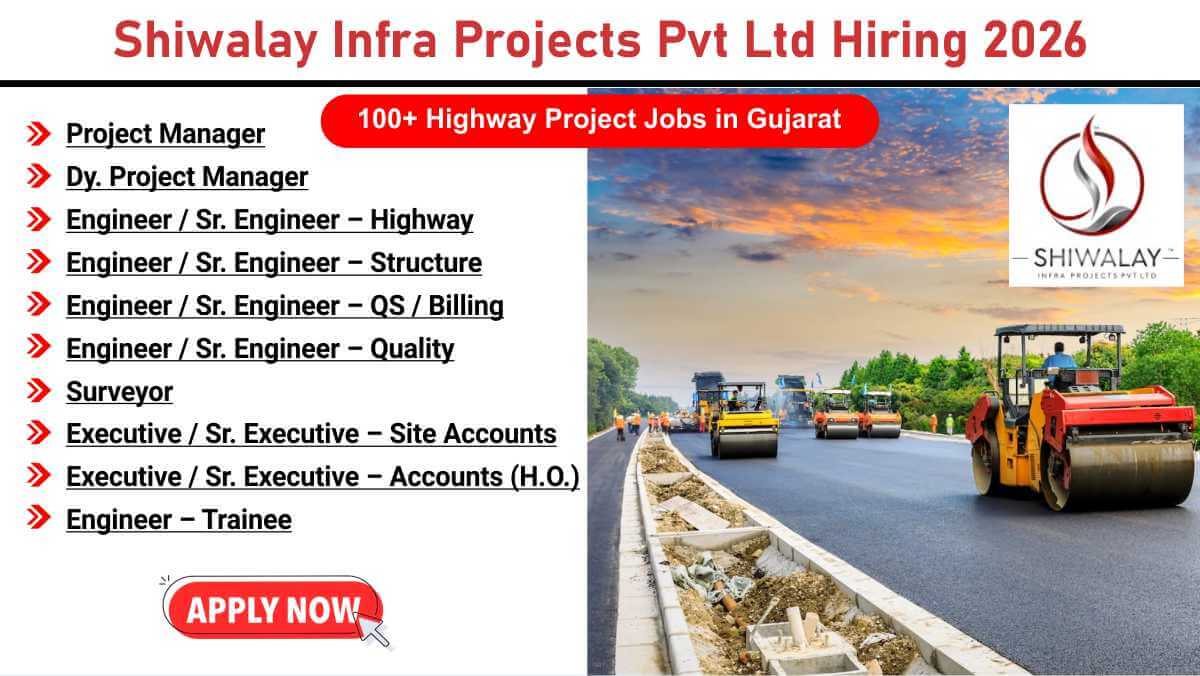 Shiwalay Infra Projects Pvt Ltd Hiring 2026 | Mega Highway Recruitment | Project Manager to Trainee Engineer