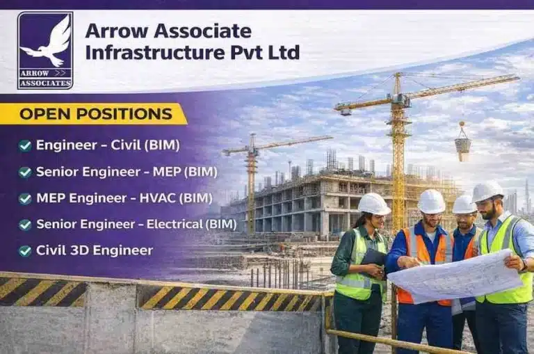 Arrow Associate Infrastructure Pvt Ltd Hiring 2026 | for High-speed Infrastructure Projects