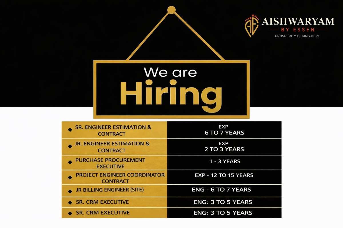 Ishwaryam Group Urgent Recruitment 2026 | Construction Jobs Near Me