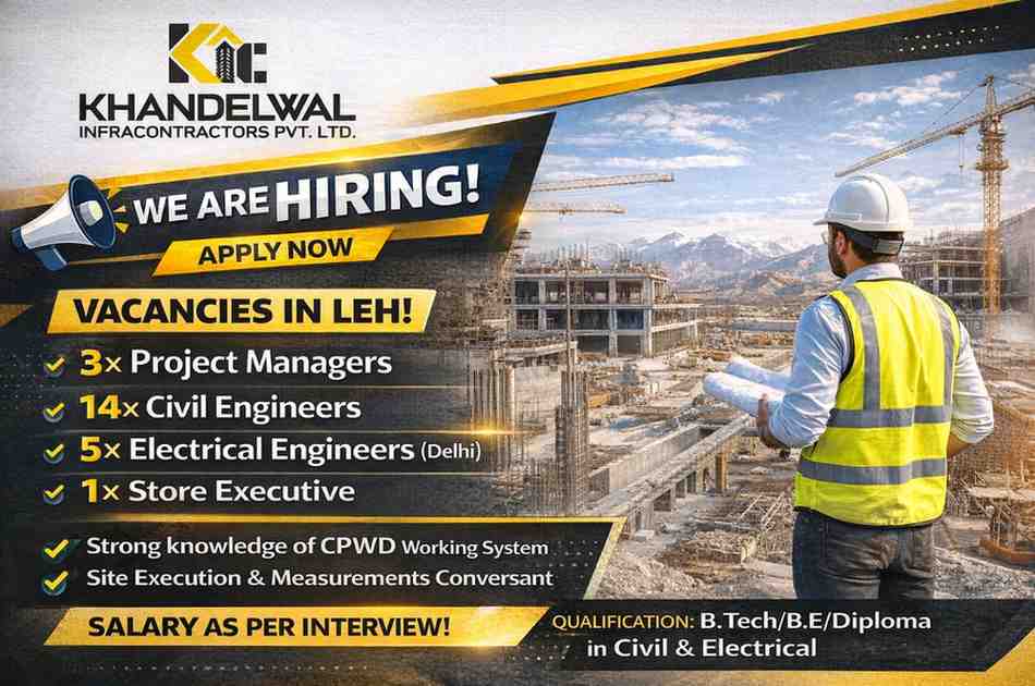 Khandelwal Infracontractors Pvt. Ltd. & Vijay Kumar Khandelwal Hiring 2026