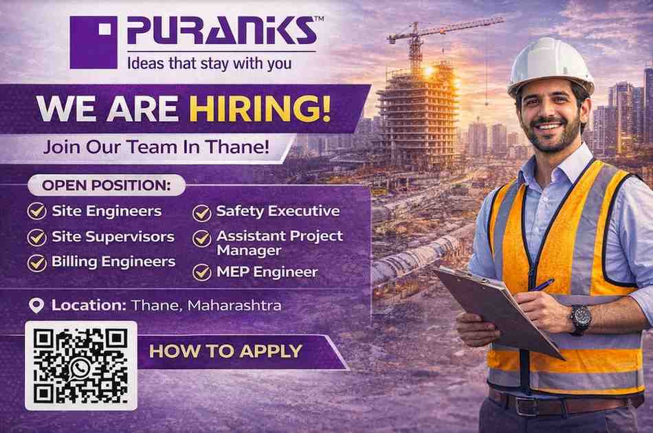 Puranik Builders Ltd Hiring 2026 | for High-Rise Residential Projects in Thane, Maharashtra.