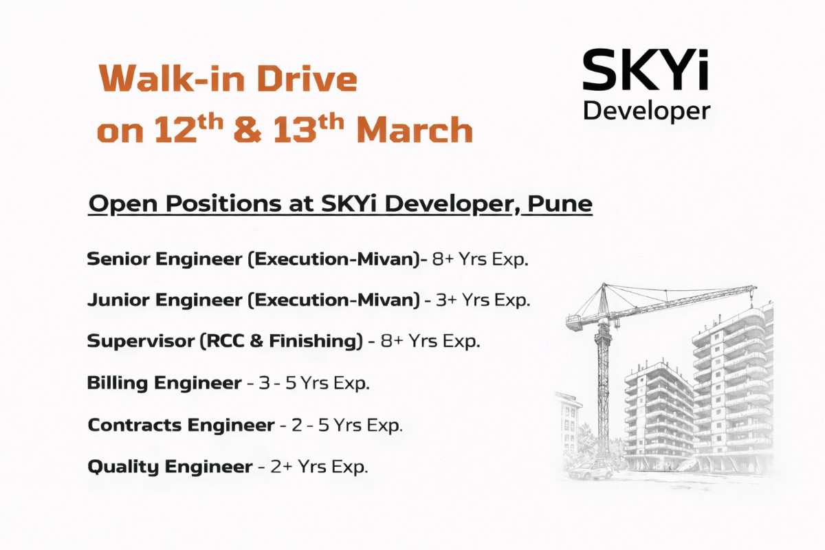 SKYi Developers – Walk-In Interview 2026 | Pune Projects