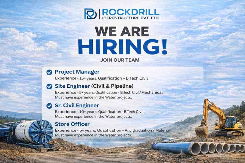 Rockdrill Infrastructure Pvt. Ltd. Hiring  2026 | For Water Projects