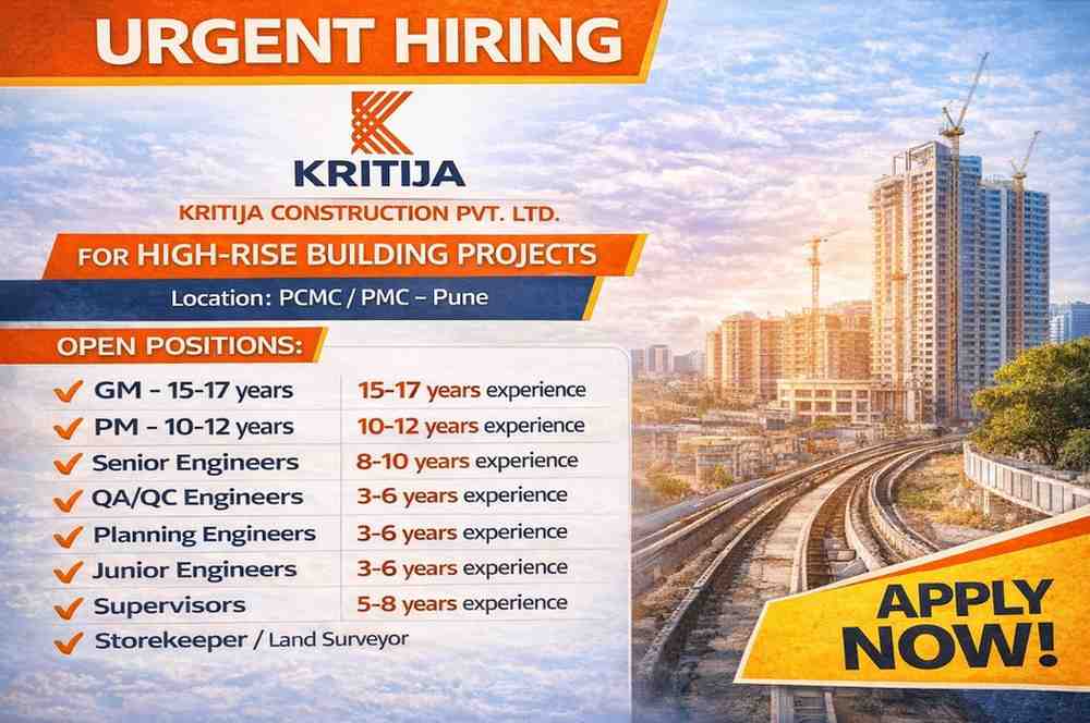 Kritija Construction Pvt. Ltd. – Hiring Alert | For High-Rise Building Projects