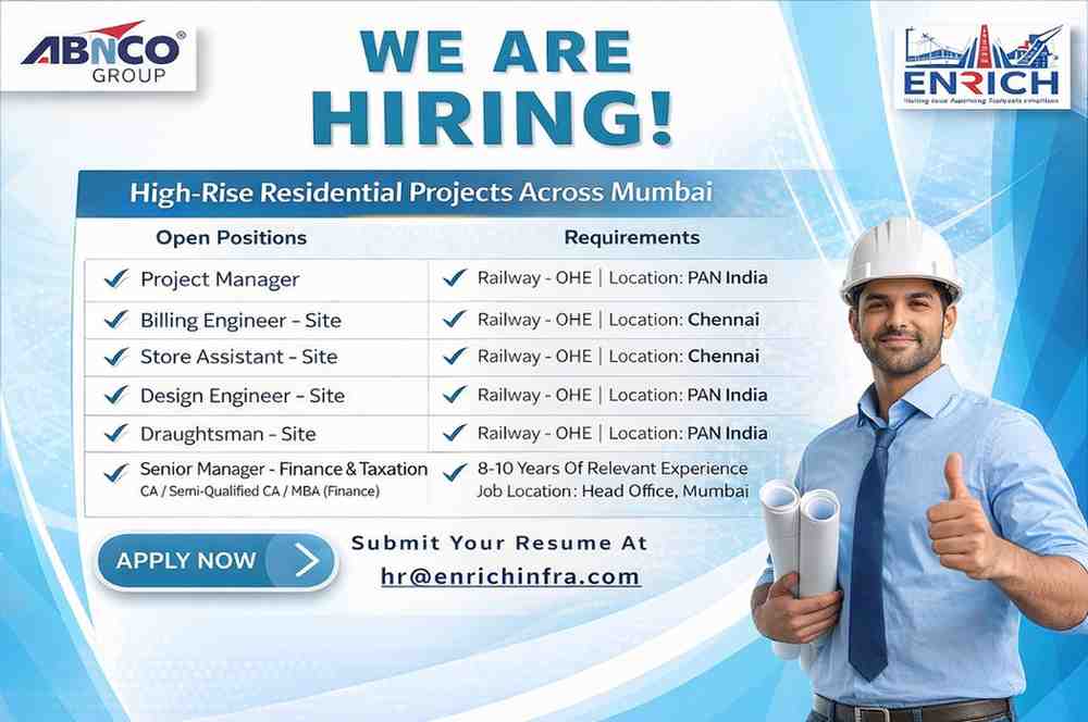 Enrich Global Infra Limited Hiring 2026 | Railway OHE Jobs, Project Manager, Billing Engineer, Finance Roles