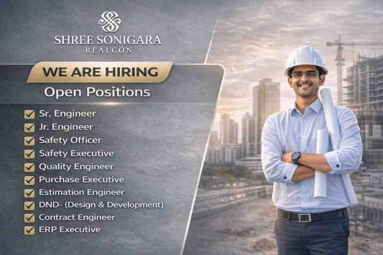 Shree Sonigara Realcon Hiring 2026 | For construction and real estate development projects
