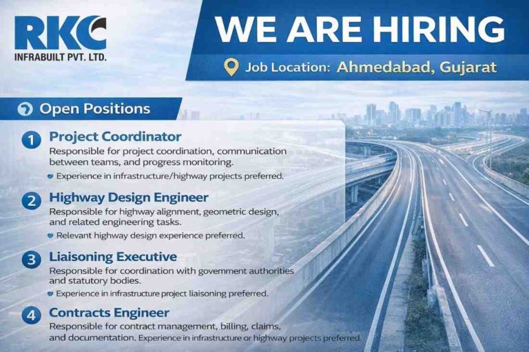 RKC Infrabuilt Pvt. Ltd. – Hiring for Infrastructure & Highway Projects