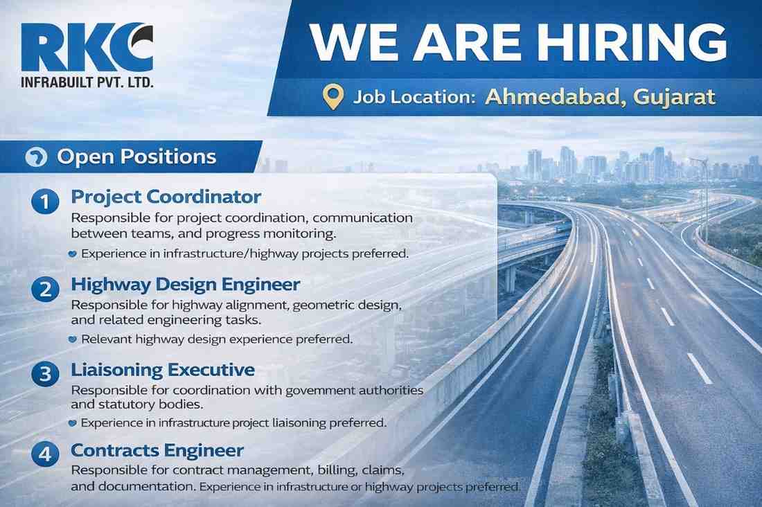 RKC Infrabuilt Pvt. Ltd. – Hiring for Infrastructure & Highway Projects