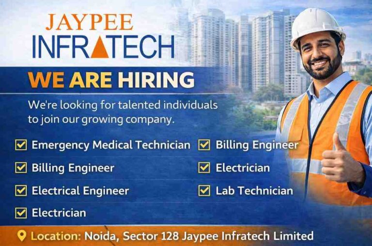 Jaypee Infratech Ltd Hiring 2026 | for Real Estate High-Rise Building Projects in Noida