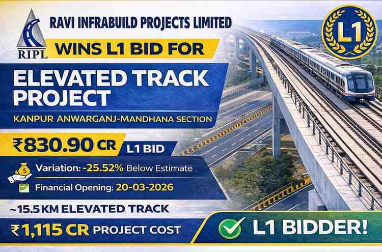 Ravi Infrabuild Projects Limited Wins L1 Bid for Kanpur Elevated Railway Project | EPC Mode Update 2026