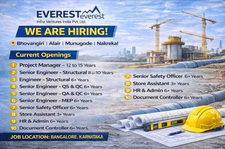 Everest Infra Ventures Recruitment | Building and Commercial Construction Projects