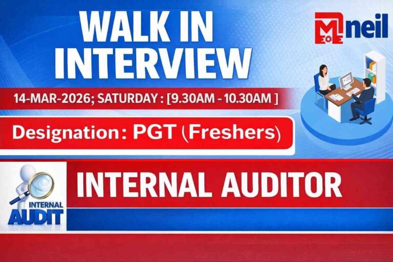 MEIL – Megha Engineering & Infrastructure Ltd Walk-In Drive 2026 | For Internal Auditor (PGT – Freshers)