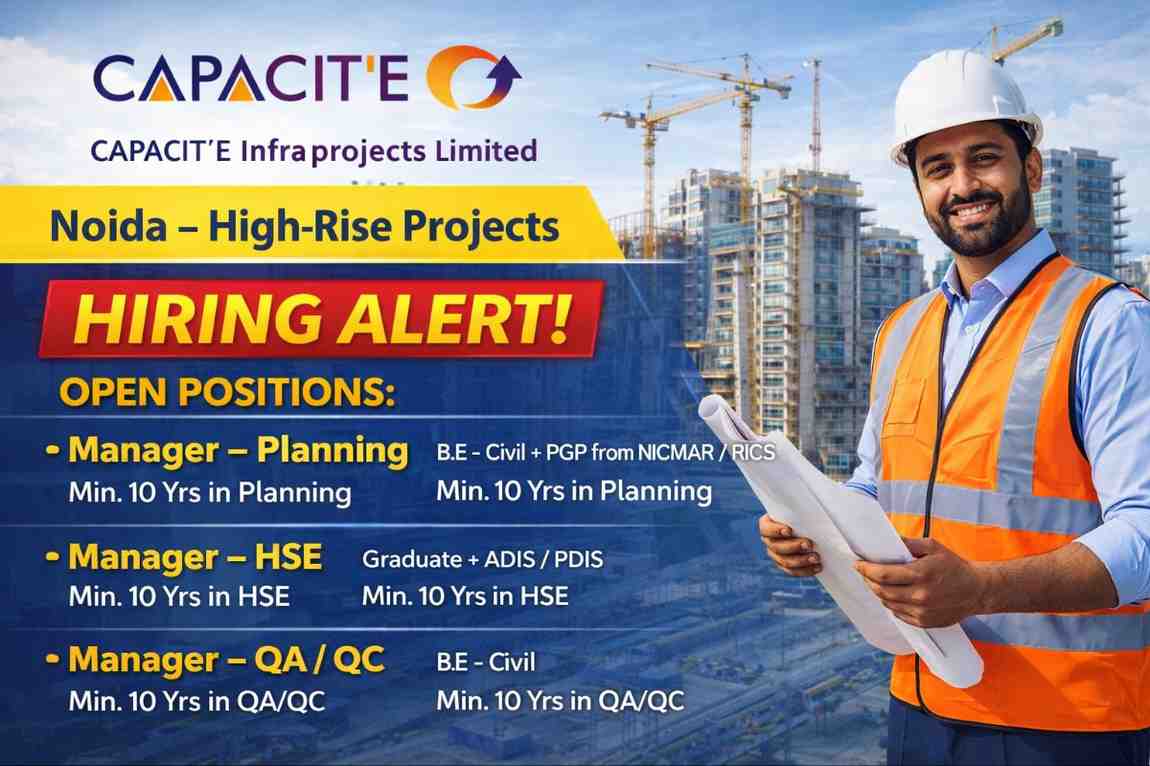 Capacit’e Infraprojects Ltd Vacancy 2026 | High-Rise Building Projects at Noida