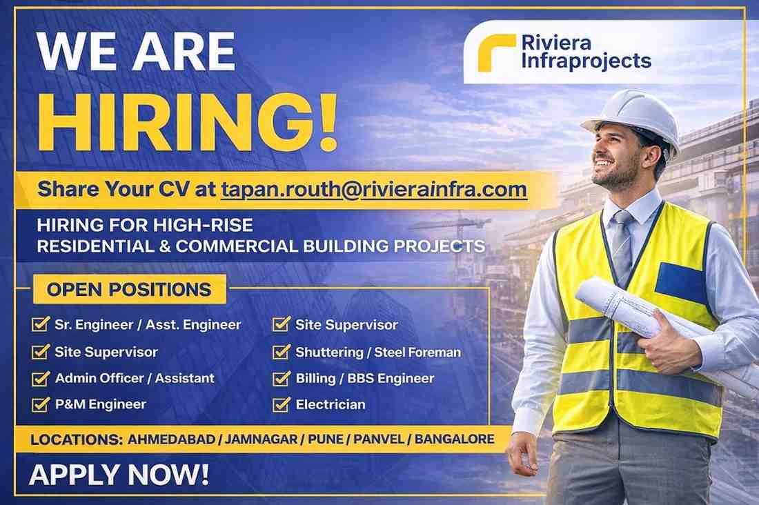 Riviera Infraprojects Hiring 2026 | Civil, Electrical & Site Jobs India