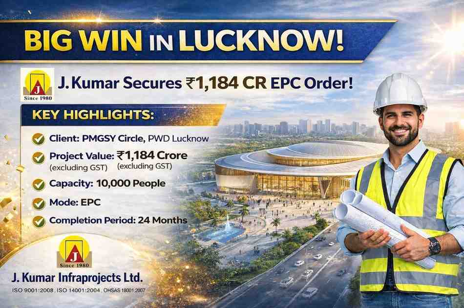 J. Kumar Infraprojects Secures ₹1,184 Crore EPC Project in Lucknow | Convention Centre Project Update 2026