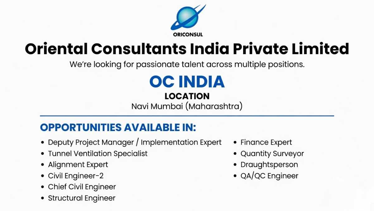 Oriental Consultants India Recruitment 2026 | Metro Project Jobs | Civil, QA QC, QS & Structural Engineer Jobs