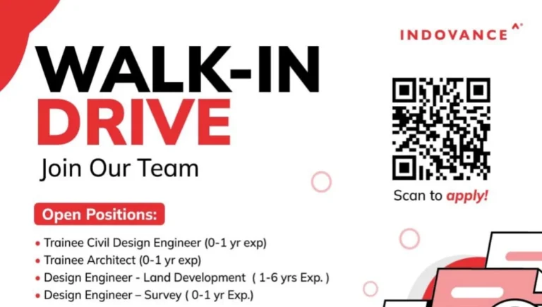 Indovance Recruitment 2026 | Walk-In Drive in Pune | Civil & Architect Jobs for Freshers
