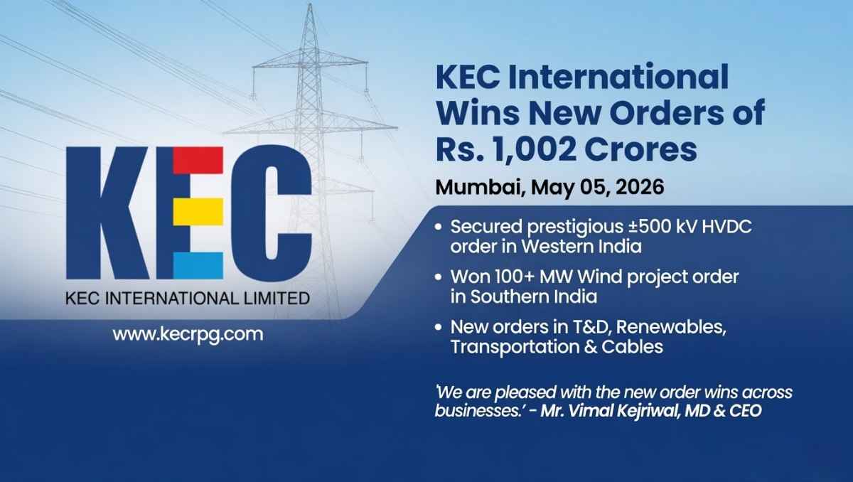KEC International Wins ₹1,002 Crore Orders in 2026 | T&D, Renewables, Rail & Infrastructure Update